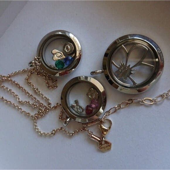 Origami Owl Locket Necklace & locket Lot - Picture 7 of 12